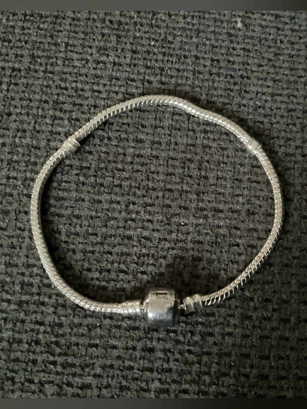 Silver Snake Chain Bracelet for Charms